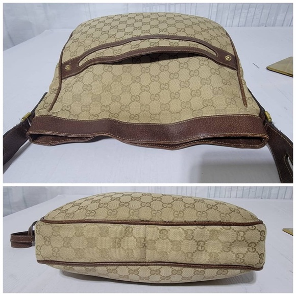 Authentic Gucci Monogram GG Canvas Crossbody/Shoulder Bag Beige/Brown - Picture 9 of 14